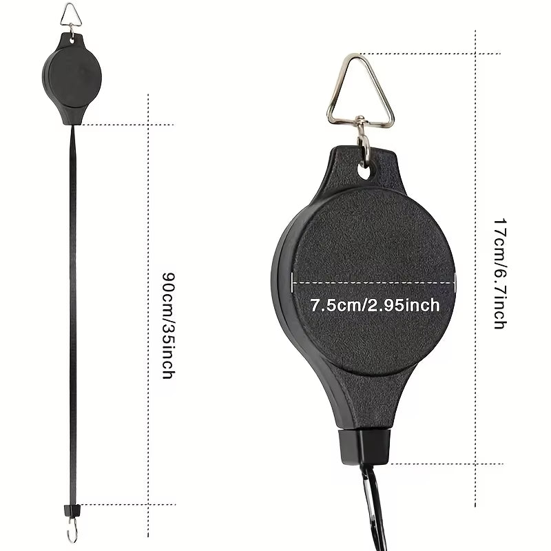 Elevate Your Garden with 1/2/3/4Pcs Retractable Plant Hook Pulley - Effortlessly Hang Flower Baskets and Pots!