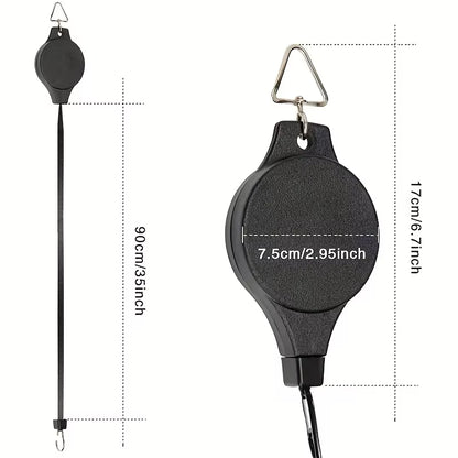 Elevate Your Garden with 1/2/3/4Pcs Retractable Plant Hook Pulley - Effortlessly Hang Flower Baskets and Pots!
