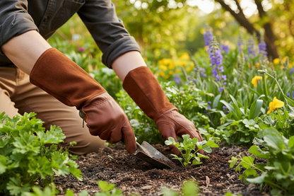 Heavy-Duty Leather Garden Gloves