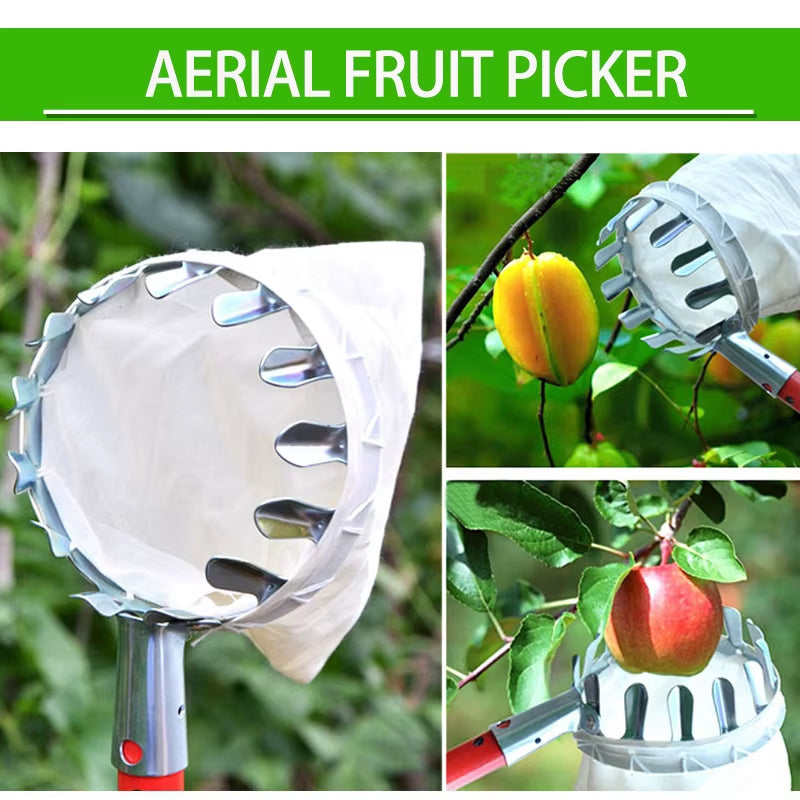 Metal Fruit Picker Orchard Gardening Apple Peach High Tree Picking Tools Fruit Catcher Collector Gardening Toolsgardening Tools