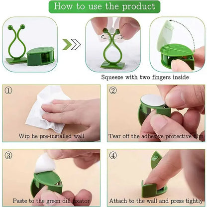 10/30/50Pcs Plant Climbing Wall Fixture Clips Rattan Vine Fixer Self-Adhesive Hook Invisible Garden Binding Clip Wall Stickyclip