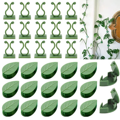 10/30/50Pcs Plant Climbing Wall Fixture Clips Rattan Vine Fixer Self-Adhesive Hook Invisible Garden Binding Clip Wall Stickyclip