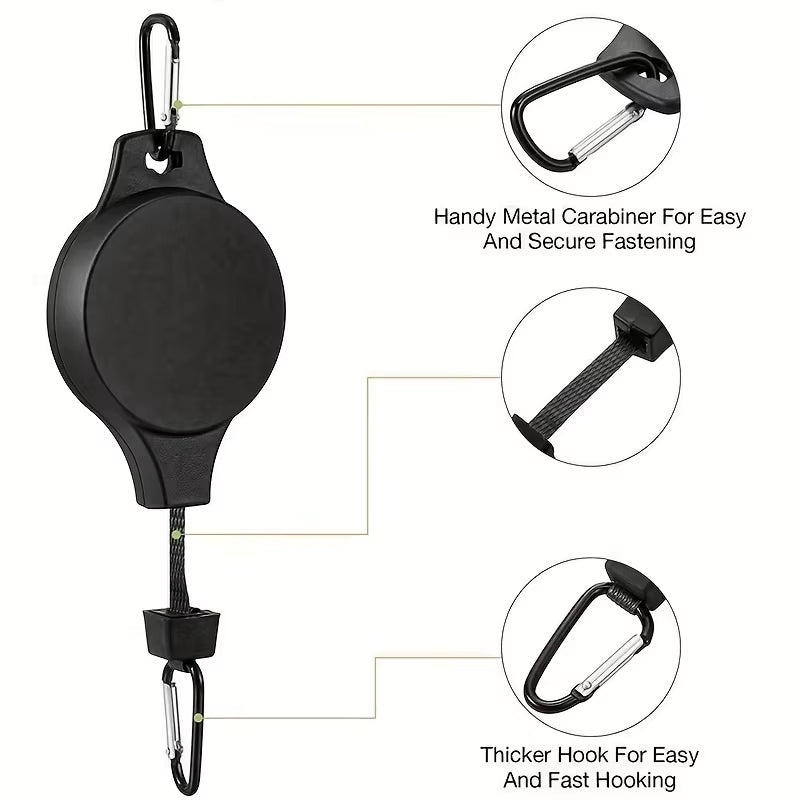 Elevate Your Garden with 1/2/3/4Pcs Retractable Plant Hook Pulley - Effortlessly Hang Flower Baskets and Pots!
