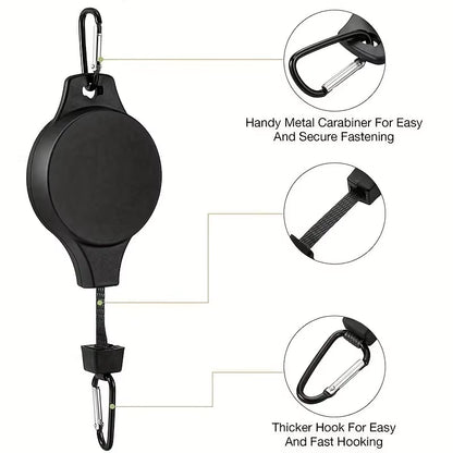 Elevate Your Garden with 1/2/3/4Pcs Retractable Plant Hook Pulley - Effortlessly Hang Flower Baskets and Pots!